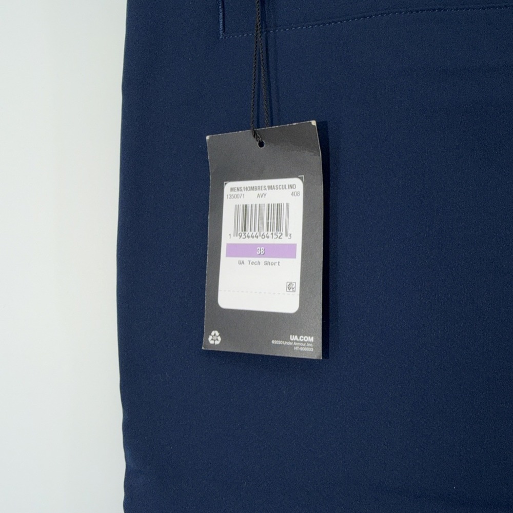 NWT Under Armour Golf UA Tech Shorts Men's 38 Navy Stretch Performance - Picture 3 of 5